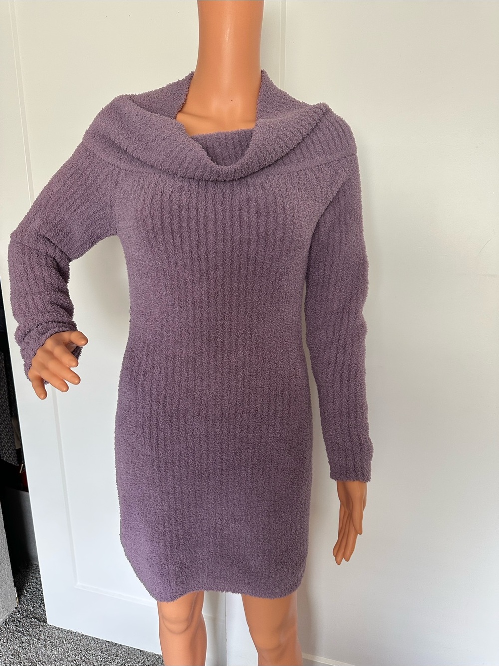 wild fable Lavender Cowl Neck Sweater Dress